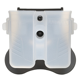 Amomax Doppel-Magazinholster Polymer Paddle f. Single- / Double-Stack Magazine transparent