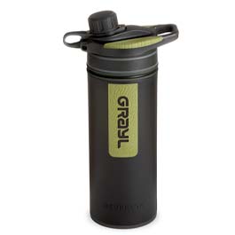 Grayl GeoPress Wasserfilter Trinkflasche 710 ml black camo - fr Wandern, Camping, Outdoor, Survival