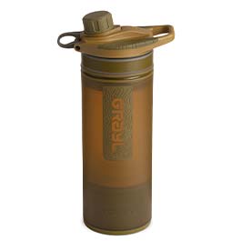 Grayl GeoPress Wasserfilter Trinkflasche 710 ml coyote brown - fr Wandern, Camping, Outdoor, Survival