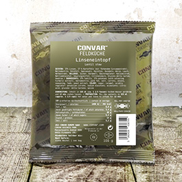 Convar Feldkche Outdoor-Mahlzeit Linseneintopf 100 g Beutel