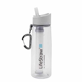 LifeStraw Go Trinkflasche mit Wasserfilter 650 ml clear - fr Survival, Outdoor, Wandern, Camping