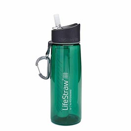 LifeStraw Go Trinkflasche mit Wasserfilter 650 ml alpine green - fr Survival, Outdoor, Wandern, Camping