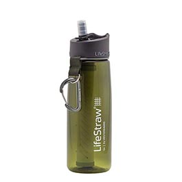 LifeStraw Go Trinkflasche mit Wasserfilter 650 ml green - fr Survival, Outdoor, Wandern, Camping