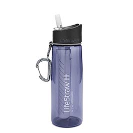 LifeStraw Go Trinkflasche mit Wasserfilter 650 ml navy blue - fr Survival, Outdoor, Wandern, Camping