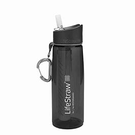 LifeStraw Go Trinkflasche mit Wasserfilter 650 ml dark grey - fr Survival, Outdoor, Wandern, Camping