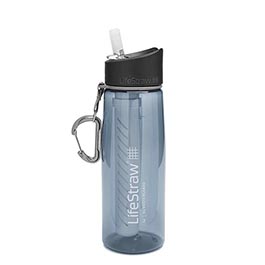 LifeStraw Go Trinkflasche mit Wasserfilter 650 ml moody blue - fr Survival, Outdoor, Wandern, Camping