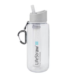 LifeStraw Go Trinkflasche mit Wasserfilter 1000 ml clear - fr Survival, Outdoor, Wandern, Camping