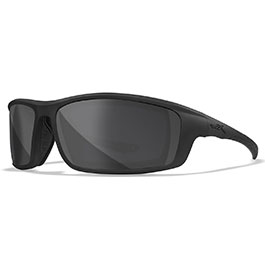 Wiley X Sonnenbrille Grid matt schwarz Glser grau inkl. Brillenetui und Facial Cavity Dichtung