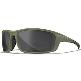 Wiley X Sonnenbrille Grid Captivate matt oliv Glser grau inkl. Brillenetui und Facial Cavity Dichtung