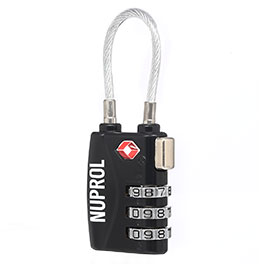 Nuprol TSA Medium / Large / X-Large Case Lock Zahlenschloss mit Bgel schwarz