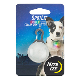 Nite Ize Hundehalsband Anhnger transparent mit LED-Beleuchtung