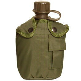 US Feldflasche Kst. 1 Liter ,Import mit H�lle, oliv 