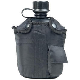 US Feldflasche Import mit H�lle, schwarz