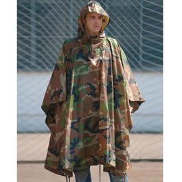Poncho Ripstop woodland