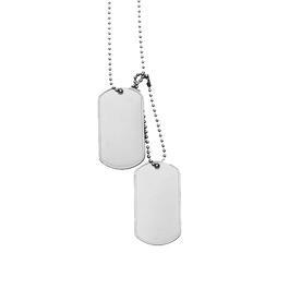 Erkennungsmarken Dog Tags,&nbsp;silber, ungestempelt  