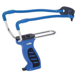 Slingshot Schleuder blau mit Spendermagazin im Griff 