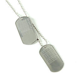 Erkennungsmarken US Dog Tag, silber, mit Wunschpr�gung  