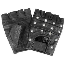 Halbfingerhandschuhe Leder mit Nieten 
