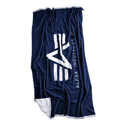 Alpha Industries Badetuch, blau/wei&szlig;