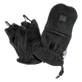 MFH Fleece-Faust-Fingerhandschuhe schwarz