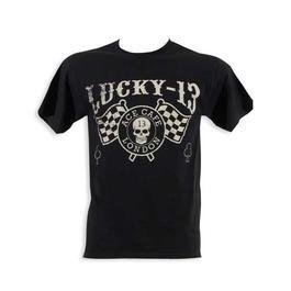 Lucky 13 T-Shirt Flags Logo