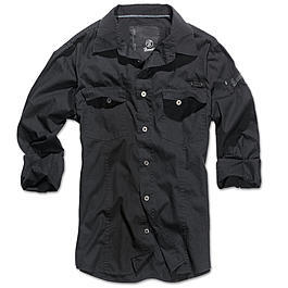 Brandit Hemd SlimFit Shirt schwarz 