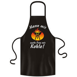 Rahmenlos Grillsch�rze Mann mit Grill 