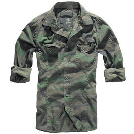 Brandit Hemd Slim Fit Shirt woodland  