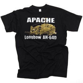T-Shirt Apache Longbow AH-64D schwarz 