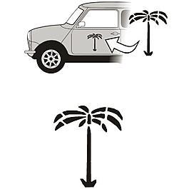 Aufkleber Palme, schwarz