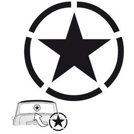 Aufkleber US Star schwarz