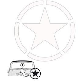 Aufkleber US Star weiss