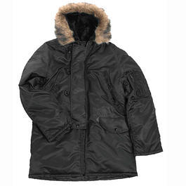 N3B Fliegerparka, schwarz