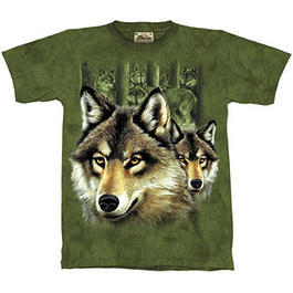 Wildlife Mountain T-Shirt Wolfkopf