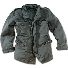 Feldjacke M65 Washed, schwarz 