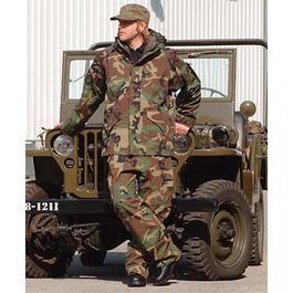 Trilaminat US-N�sseschutzanzug Jacke + Hose, woodlandtarn