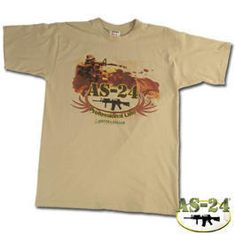 T-Shirt AS-24 Sniper Professional, beige, Frontdruck