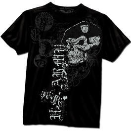 Black Ink T-Shirt US Army Skull & Beret, schwarz 