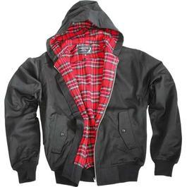 Harrington Jacke mit Kapuze, schwarz 