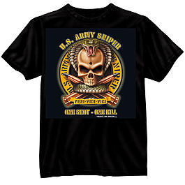 Black Ink T-Shirt US Army Sniper, schwarz