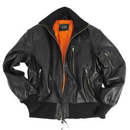 BW Fliegerlederjacke, schwarz