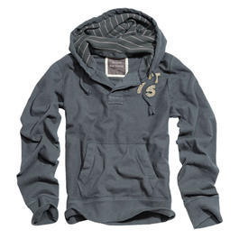 Henley Hoodie Vintage Look Surplus, grau