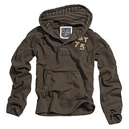 Henley Hoodie Vintage Look Surplus, braun&nbsp;