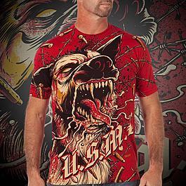 7.62 T-Shirt USMC War Dog, rot