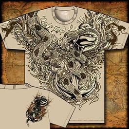 7.62 T-Shirt USN Gadsden's Rattlers, sandfarben