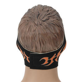 Neopren Voll-Gesichtsmaske wendbar Skull Orange Bones 
