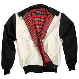 Harrington Jacke, beige/schwarz