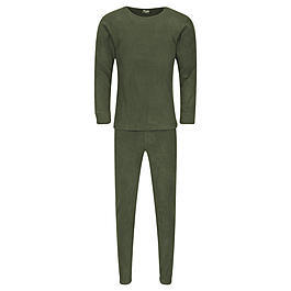 Unterw�scheset Thermofleece, Rundhalsshirt & Hose, oliv