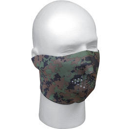 Neopren Halb-Gesichtsmaske wendbar, schwarz/digital woodland