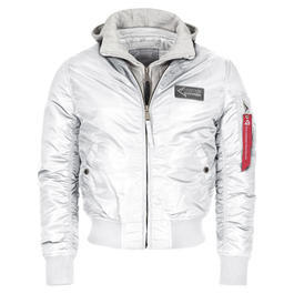 Hooded MA1 Fliegerjacke, wei� 